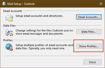 change a profile in outlook 2016 for your mac